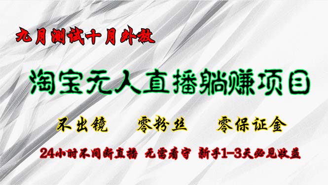 （12862期）淘宝无人直播最新玩法，九月测试十月外放，不出镜零粉丝零保证金，24小…-创客联盟资源网-本站致力于分享优质实用的互联网资源,创业项目,软件工具