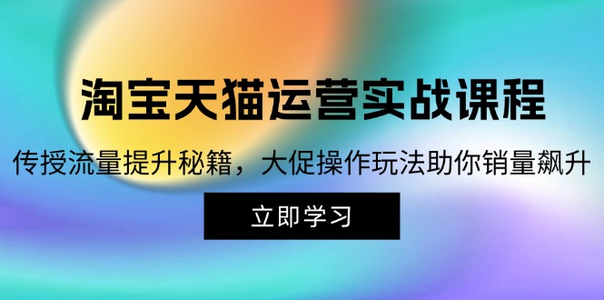 （12959期）淘宝&天猫运营实战课程，传授流量提升秘籍，大促操作玩法助你销量飙升-创客联盟资源网-本站致力于分享优质实用的互联网资源,创业项目,软件工具