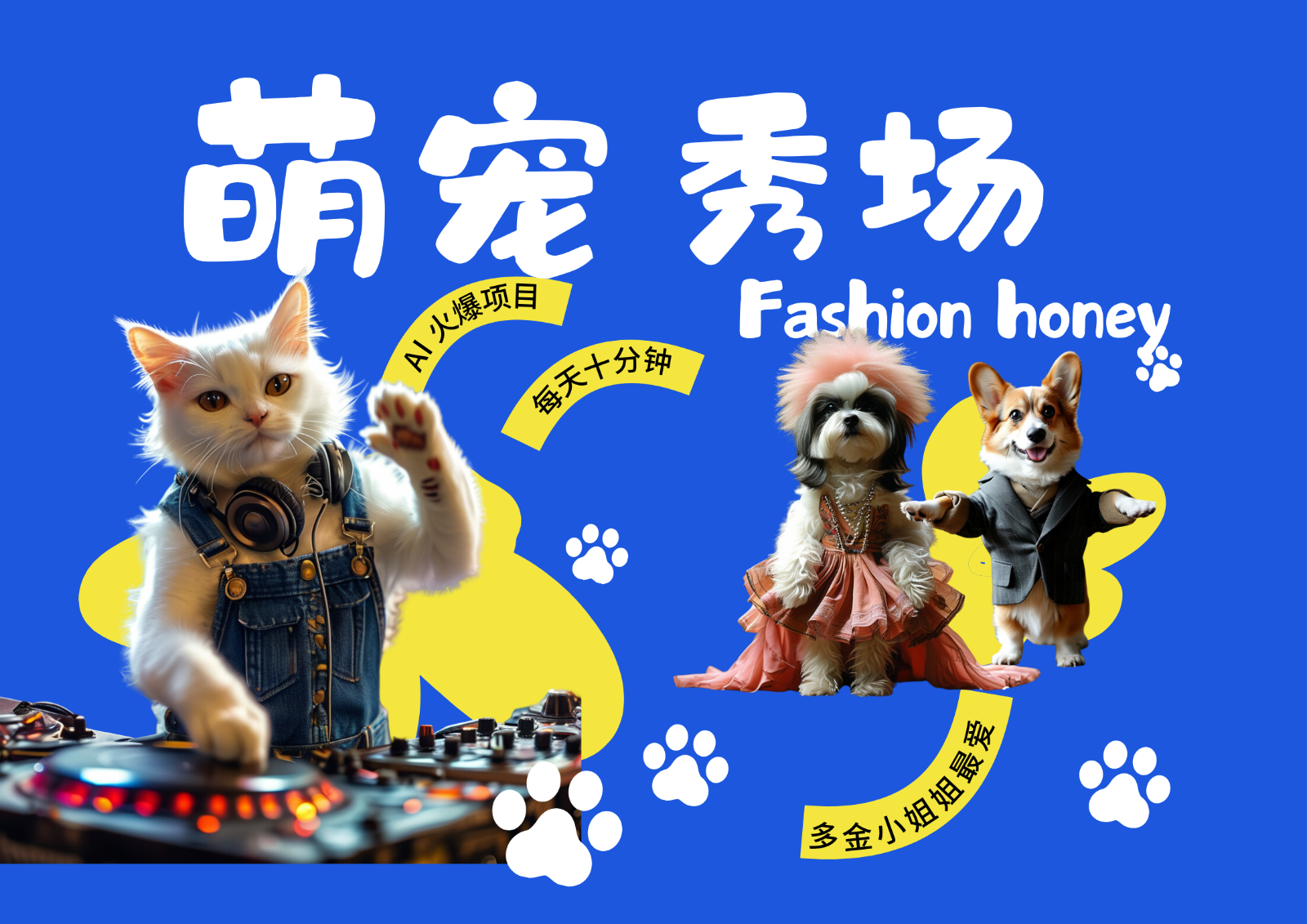 酷飒动物跳舞走秀  时尚喵FASHION汪 多金小姐姐最爱的 轻松月入破W-创客联盟资源网-本站致力于分享优质实用的互联网资源,创业项目,软件工具