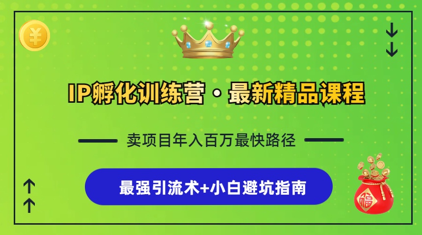 （13055期）IP孵化训练营，知识付费全流程+最强引流术+小白避坑指南-创客联盟资源网-本站致力于分享优质实用的互联网资源,创业项目,软件工具