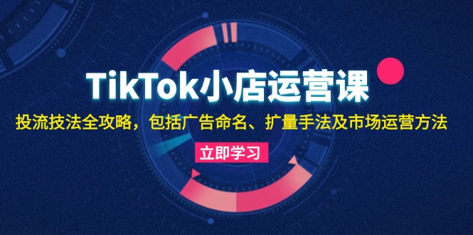 （13063期）TikTok小店运营课：投流技法全攻略，包括广告命名 扩量手法及市场运营方法-创客联盟资源网-本站致力于分享优质实用的互联网资源,创业项目,软件工具