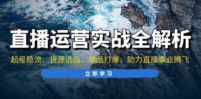 （13294期）直播运营实战全解析：起号稳流、货源选品、单品打爆，助力直播事业腾飞-创客联盟资源网-本站致力于分享优质实用的互联网资源,创业项目,软件工具