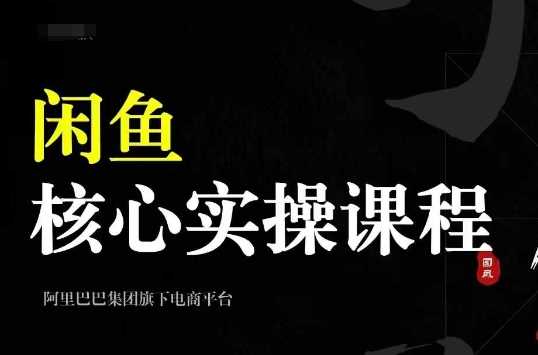 2024闲鱼核心实操课程，从养号、选品、发布、销售，教你做一个出单的闲鱼号-创客联盟资源网-本站致力于分享优质实用的互联网资源,创业项目,软件工具