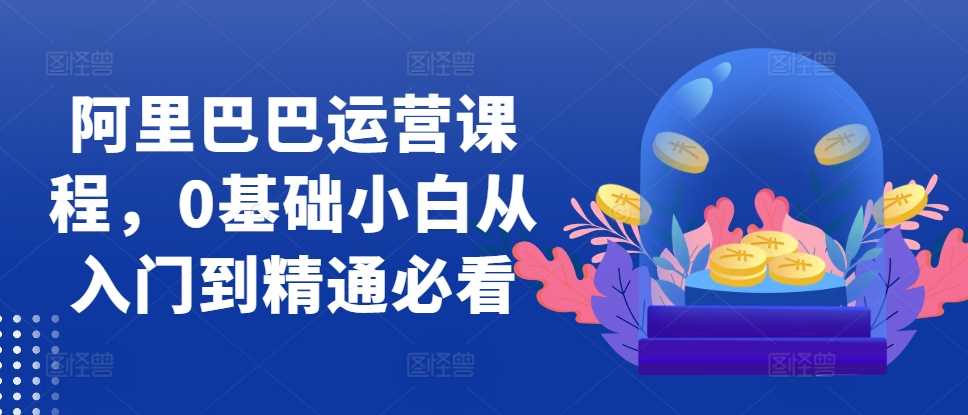 阿里巴巴运营课程，0基础小白从入门到精通必看-创客联盟资源网-本站致力于分享优质实用的互联网资源,创业项目,软件工具