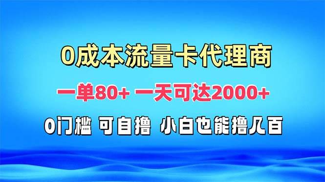 （13391期）免费流量卡代理一单80+ 一天可达2000+-创客联盟资源网-本站致力于分享优质实用的互联网资源,创业项目,软件工具