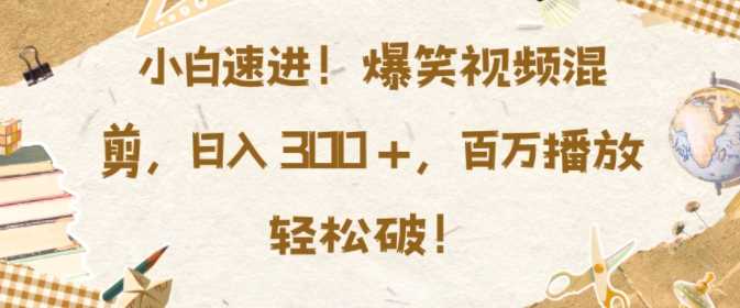 小白速进，爆笑视频混剪，日入3张，百万播放轻松破【揭秘】-创客联盟资源网-本站致力于分享优质实用的互联网资源,创业项目,软件工具