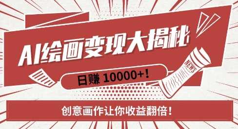 AI梦境绘画致富秘籍，复制粘贴，新手也能快速掌握，创意画作让你收益翻倍-创客联盟资源网-本站致力于分享优质实用的互联网资源,创业项目,软件工具