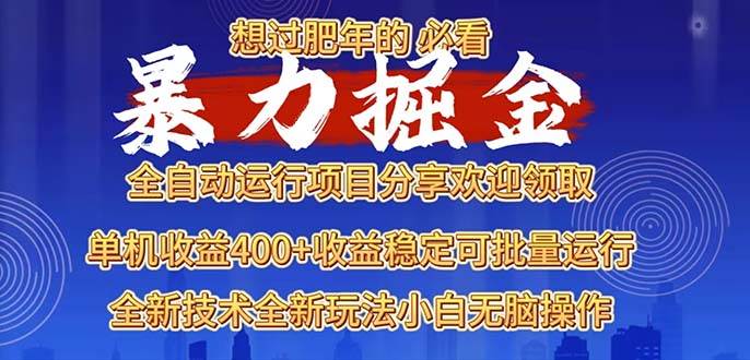 （13675期）2025暴力掘金项目，想过肥年必看！-创客联盟资源网-本站致力于分享优质实用的互联网资源,创业项目,软件工具