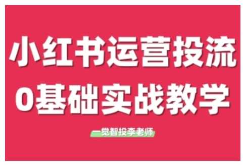 小红书运营投流，小红书广告投放从0到1的实战课，学完即可开始投放-创客联盟资源网-本站致力于分享优质实用的互联网资源,创业项目,软件工具
