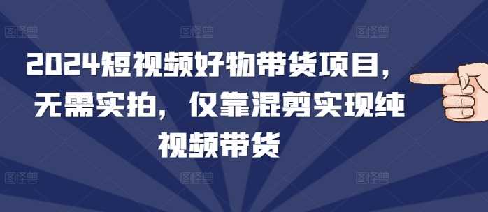 2024短视频好物带货项目，无需实拍，仅靠混剪实现纯视频带货-创客联盟资源网-本站致力于分享优质实用的互联网资源,创业项目,软件工具
