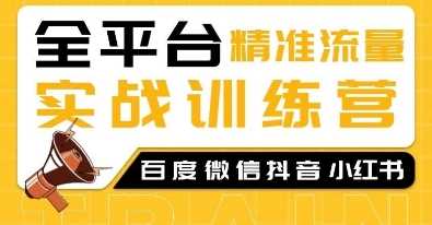 全平台精准流量实战训练营，百度微信抖音小红书SEO引流教程-创客联盟资源网-本站致力于分享优质实用的互联网资源,创业项目,软件工具